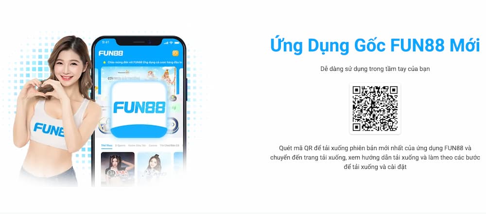 Quét mã QR chính thống tại Fun88 KYC để tải App Fun88 cho Android không mã độc